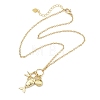Ocean Brass Fish Shell Shape Starfish Pendant Cable Chain Necklaces for Women NJEW-JN06232-3