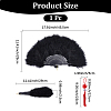 Plastic & Feather Folding Fan AJEW-WH20130-171C-2