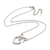 Non-Tarnish Ion Plating(IP) 304 Stainless Steel Pendants Necklace for Women NJEW-A027-04P-2