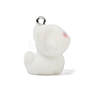Animal Theme Flocky Opaque Resin Pendants RESI-H042-01P-06-2