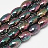 Electroplate Glass Beads Strands EGLA-Q089-A02-1