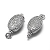 Anti-Tarnish Rhodium Plated 925 Sterling Silver Box Clasps STER-L057-011P-4