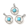 Synthetic Turquoise & Natural Shell Pendants KK-N289-08P-02-1