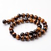 Round Natural Tiger Eye Bead Strands G-J346-13-10mm-2