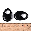 Natural Obsidian Large Hole Pendants G-N348-06B-12-3