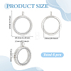 6Pcs Alloy Magnetic Locket Pendants FIND-ME0003-67P-2