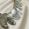 Alloy Hammered Wing Bib Necklaces for Women WGDE902-02-2