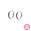 925 Silver Hoop Earrings with Zircon Stone Round Geometric Unisex Jewelry GK7138-10-1