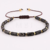 Column Natural Imperial Jasper Beaded Bracelets KU7824-5-1