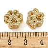 Rack Plating Brass Micro Pave Cubic Zirconia Beads KK-I718-37G-3