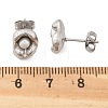 304 Stainless Steel Stud Earrings EJEW-S246-06P-4