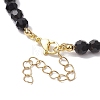 Brass with Glass Beaded Necklaces NJEW-JN04703-5