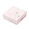 Floral Oil Painting Print Square Cardboard Jewelry Boxes CBOX-A010-01B-06-2
