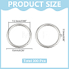 300Pcs 304 Stainless Steel Jump Rings STAS-ME0003-83-2