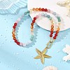 Ocean 304 Stainless Steel Starfish Pendant Necklaces NJEW-JN06441-1
