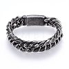 304 Stainless Steel Curb Chains Bracelets BJEW-E346-26AS-1