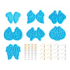 Mega Pet 7Pcs 7 Style Butterfly DIY Pendant Silicone Molds DIY-MP0001-15-23