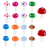 18Pcs 9 Colors Mushroom Handmade Wool Felt Ornament Accessories DIY-PH0036-27-1