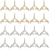 20Pcs 2 Colors Alloy Crystal Rhinestone Pendants ALRI-YW0001-35-1