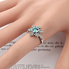 Brass with Rhinestone Cuff Open Rings FS-WG8FE52-01-3