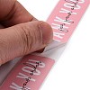 Pink Rectangle Paper Thank You Stickers DIY-C042-07B-4