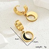 Elegant Stainless Steel Moon Hoop Earrings XZ5381-2-5