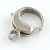 Tarnish Resistant Polished 316 Surgical Stainless Steel Lobster Claw Clasps STAS-R072-37-1