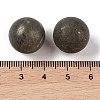 Natural Pyrite No Hole Sphere Beads G-K353-04D-40-3