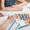 BENECREAT 6Pcs 2 Colors Rabbit Ceramic Paint Brush Pen Holders AJEW-BC0007-04-5