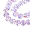 Electroplate Transparent Glass Beads Strands EGLA-N056-01A-06-3