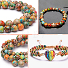 45Pcs Dyed Natural Imperial Jasper Beads G-SC0003-90A-7