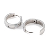 304 Stainless Steel Pave Clear Cubic Zirconia Huggie Hoop Earrings EJEW-C096-22P-2