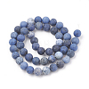 Natural Dumortierite Quartz Beads Strands G-T106-060-3