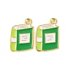 Golden Plated Alloy Enamel Pendants X-ENAM-Z017-12G-02-1