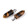 Natural Tiger Eye Pendants G-N349-16P-02-2