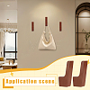 8Pcs Wooden Wall-mounted Coat Rack AJEW-DR0003-08-6