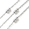 304 Stainless Steel Cable Chains with Beads CHS-F020-08P-1