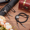 2Pcs 2 Styles Adjustable Vintage PU Leather Bolo Tie NJEW-GF0001-10AS-4