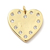 Brass Micro Pave Cubic Zirconia Pendants KK-E015-34G-2