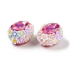 Handmade Luminous Polymer Clay Glass Rhinestone Beads CLAY-H003-05E-3