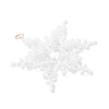 3Pcs 3 Colors Glass Seed Beaded Snowflake Pendants PALLOY-MZ00890-4