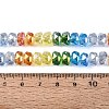 Electroplate Transparent Glass Beads Strands EGLA-N022-15A-B02-4