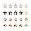 40Pcs 4 Styles Alloy Enamel Pendants ENAM-TA0001-22-9