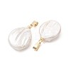 Natural Baroque Keshi Pearl Pendants PALLOY-JF05469-3