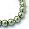 Baking Paint Pearlized Glass Pearl Round Bead Strands X-HY-Q003-10mm-49-2