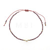 Adjustable Glass Seed Bead Braided Bead Bracelets for Women VT9382-17-1