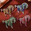 Alloy Rhinestone Lapel Pins for Backpack Clothes JEWB-H036-02AB-1