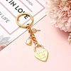 Brass Micro Pave Clear Cubic Zirconia Keychain KEYC-YW00302-5
