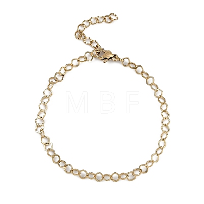 304 Stainless Steel Link Chains Bracelets for Women BJEW-G725-09G-1