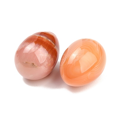 Natural Red Banded Agate(Dyed & Heated) Egg Stone GG-L654-H02-09-1